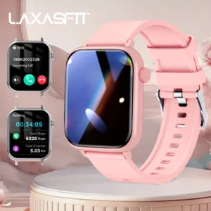 Pink Waterproof Smart Watch Bluetooth